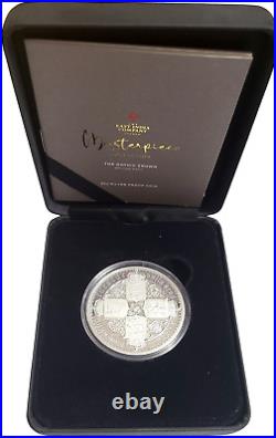 2022 St. Helena Gothic Crown 2 oz Silver Proof Coin Box & CoA