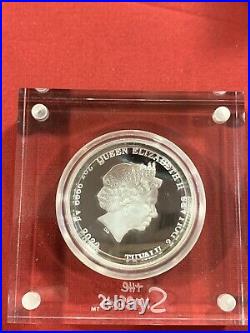 2022 Tuvalu Bart Simpson 2 oz HIGH RELIEF Silver Proof With Perth Mint Box & COA