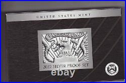 2022 UNITED STATES Silver PROOF SET 10 coins COMPLETE Mint Box & COA