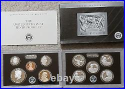 2022 Us Mint Silver Proof Set 10 Coins With Box And Coa