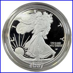 2022-W Proof $1 American Silver Eagle Box, OGP & COA