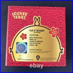 2023 $10 Niue 3oz Silver Proof Bugs Bunny box#112 of 1000 mint Year of Rabbit
