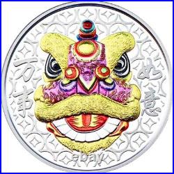 2023 1 oz Proof Fiji Auspicious Lion Dance Silver Coin (Box, CoA)