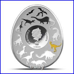 2023 1 oz Proof Samoa Silver Dinosaurs in Asia Dilophosaurus Coin (Box, CoA)