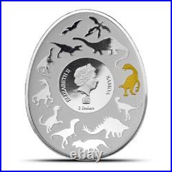 2023 1 oz Proof Samoa Silver Dinosaurs in Asia Therizinosaurus Coin (Box, CoA)