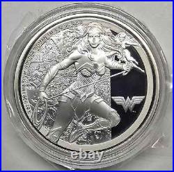 2023 3oz. 999 Silver Niue Wonder Woman Proof Coin With Box and COA DC proof
