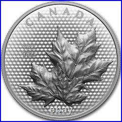 2023 5 oz Silver Proof Canadian Maple Leaves In Motion Coin Box/Coa