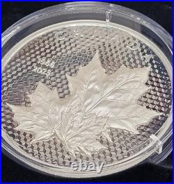 2023 5 oz Silver Proof Canadian Maple Leaves In Motion Coin Box/Coa