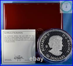 2023 5oz Proof Canadian Silver Maple Leaves In Motion Coin (Box, CoA)