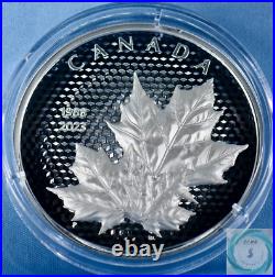 2023 5oz Proof Canadian Silver Maple Leaves In Motion Coin (Box, CoA)