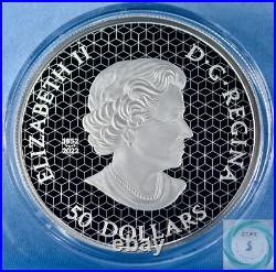 2023 5oz Proof Canadian Silver Maple Leaves In Motion Coin (Box, CoA)