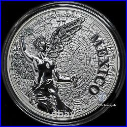 2023 Angel Of Independence Viva Mexico Silver Reverse Proof 2 oz Medal Box & COA