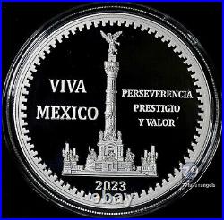 2023 Angel Of Independence Viva Mexico Silver Reverse Proof 2 oz Medal Box & COA