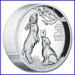 2023 Australia 5 oz Silver Lunar Rabbit Proof (HR, withBox & COA) SKU#262517