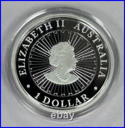 2023 Australian Opal Lunar Rabbit 1oz Silver Proof Coin in box with COA