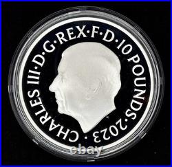 2023 Britannia Silver Proof 5 oz UK Coin. 999 With OGP Box & COA Only 420