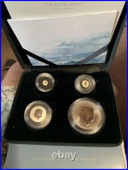 2023 Britannia UK Fractional Silver Proof Reverse Frosted 4 Coin Sets/Box&Coa
