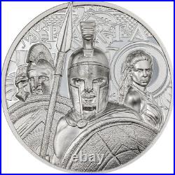 2023 Cook Is Sparta Silver 1 Oz Proof Coin $5 Box & COA Warriors NGC 70 FR