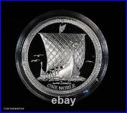 2023 Isle of Man Noble 2 oz Silver Proof Coin in Box with COA Charles III