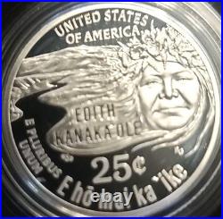 2023 Limited Edition Silver Proof Set -23RC CAMEO! 8 Coins-ASE Quarters, Box+OGP