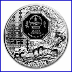 2023 Mongolia 1 oz. 999 Silver Proof Falcon withBox & COA