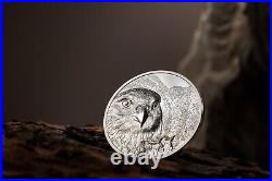 2023 Mongolia Wild Mongolian Falcon 1oz Silver Proof Coin