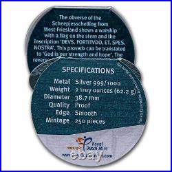 2023 Netherlands 2 oz Silver Proof Ship Shilling (withBox & COA) SKU#268239