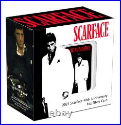 2023 Niue 40th Ann. Scarface The World is Yours 1oz Silver Coin Mintage of 1000