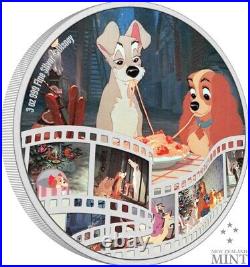 2023 Niue Disney Cinema Masterpieces Lady and the Tramp 3oz Silver Coin