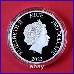 2023 Niue Looney Tunes Year of the Rabbit Bugs Bunny 1 oz. Silver Proof, Box/C