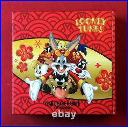 2023 Niue Looney Tunes Year of the Rabbit Bugs Bunny 1 oz. Silver Proof, Box/C