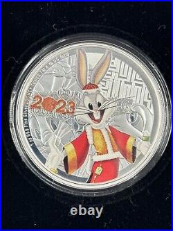 2023 Niue Looney Tunes Year of the Rabbit Bugs Bunny 1 oz. Silver Proof with Box