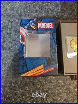 2023 Niue Marvel Captain America 1oz Silver Gilded Proof Chibi Coin 1 Of 200 2023 Niue Marvel Captain America 1oz Silver Gilded Proof Chibi Coin 1 Of 200