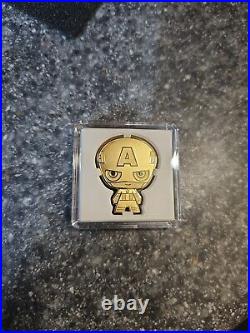 2023 Niue Marvel Captain America 1oz Silver Gilded Proof Chibi Coin 1 Of 200 2023 Niue Marvel Captain America 1oz Silver Gilded Proof Chibi Coin 1 Of 200