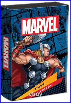 2023 Niue Marvel Evergreen Thor 1oz Silver Colorized Proof Coin