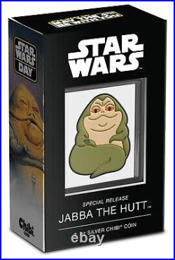 2023 Niue Star Wars Jabba the Hutt Mega Chibi 2oz Silver Proof Coin Mintage 999