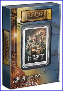 2023 Niue The Hobbit Desolation of Smaug 1oz Silver Colorized Proof Poster Coin