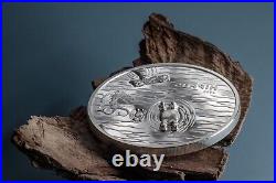 2023 Palau Split Views Hippos 1oz Silver Proof Coin