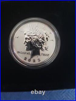 2023 Reverse Proof Morgan & Peace Silver Dollar 2-Coin Set (Box, CoA)