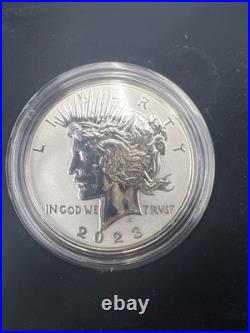 2023 Reverse Silver Proof Morgan & Peace Dollar Set OGP Box COA