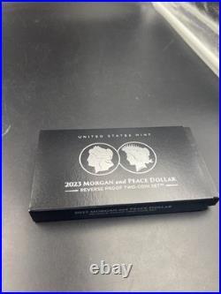 2023 Reverse Silver Proof Morgan & Peace Dollar Set OGP Box COA