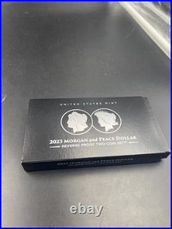 2023 Reverse Silver Proof Morgan & Peace Dollar Set OGP Box COA