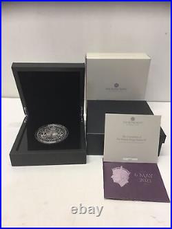 2023 Royal Mint King Charles III Coronation 5 oz Silver Proof Coin- Original Box