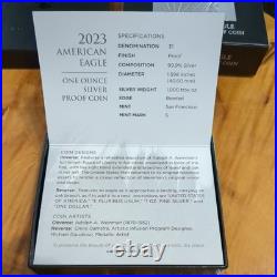 2023 S American Silver Eagle Proof Coin Ogp San Francisco Mint Box/coa