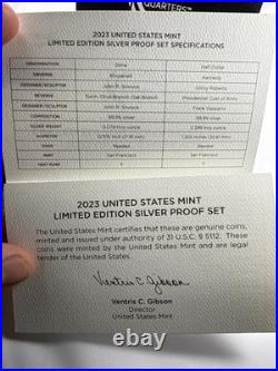 2023 S Limited Edition Silver Proof Set With Original Box & COA. #C574