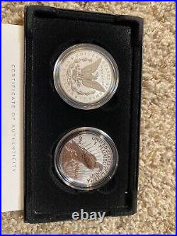 2023 S Morgan And Peace Silver Dollar Reverse Proof Set 23XS Box & COA Silver