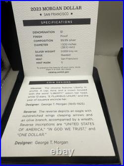 2023-S Morgan Silver Dollar Proof. U. S. Mint Box & COA. San Francisco Mint
