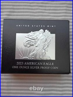 2023-S Proof $1 American Silver Eagle Box, OGP & COA
