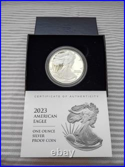 2023-S Proof $1 American Silver Eagle Box, OGP & COA
