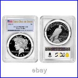 2023-S Proof $1 Morgan and Peace Silver Dollar 2pc Set PCGS PR69DCAM FDI withBox